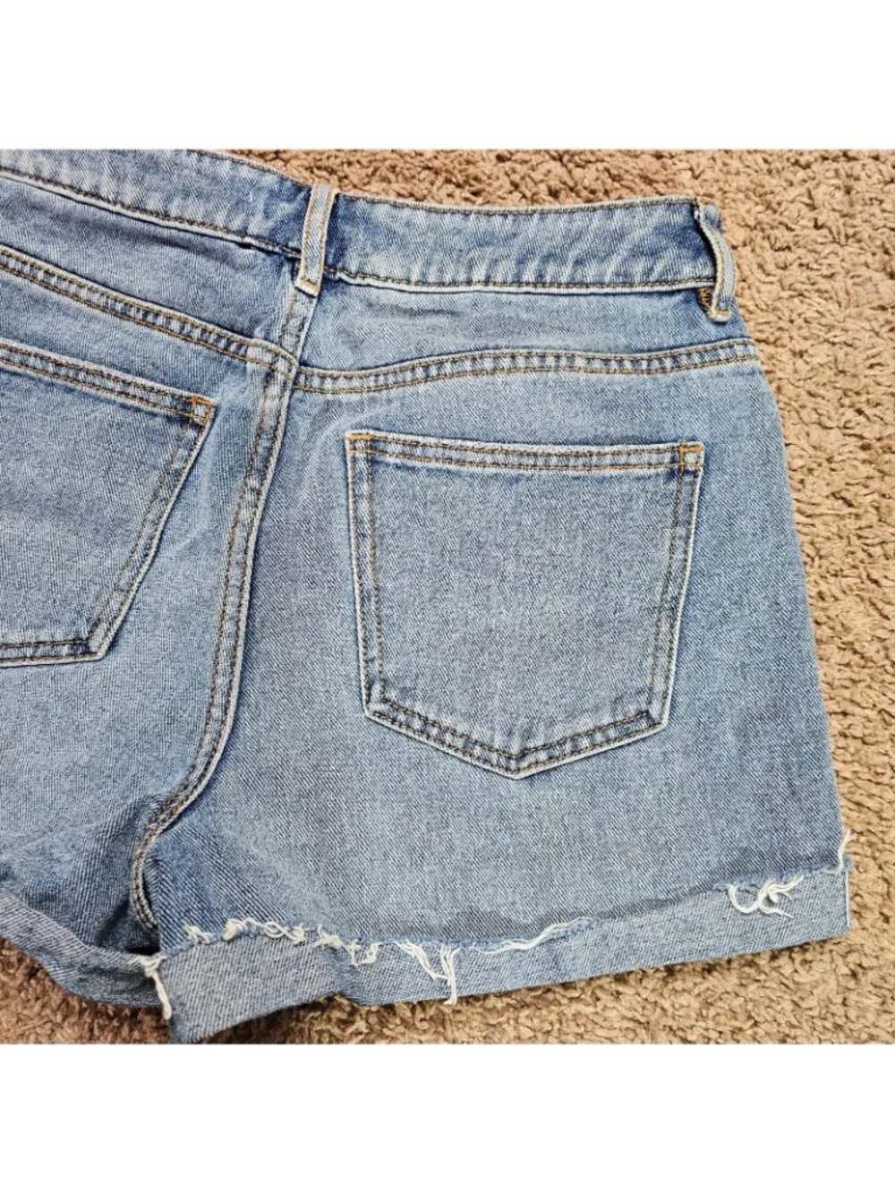 Pacsun Jean Shorts Womens 26 Blue Mom Short Distressed Cuffed Denim - Picture 5 of 9